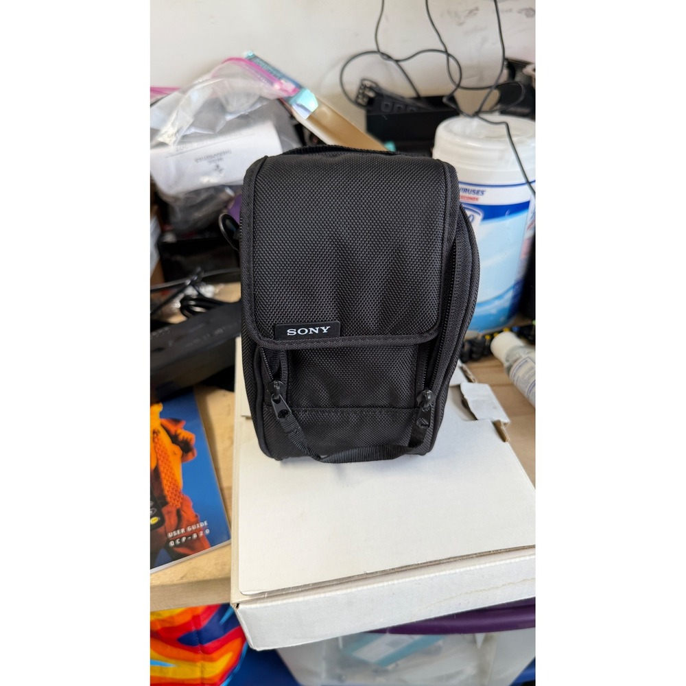 Sony LCS-FEA Soft Lens Carrying Case Black Padded Ballistic Nylon Bag